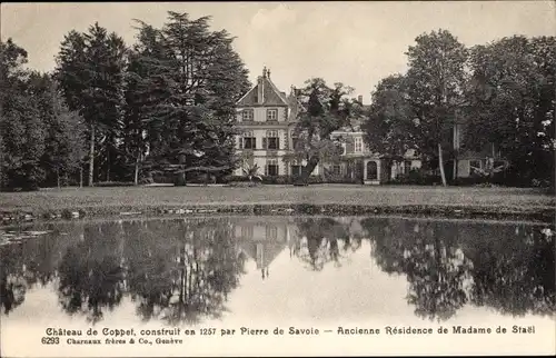 Ak Coppet Kanton Waadt, Le Chateau, ehemalige Residenz von Madame de Stael