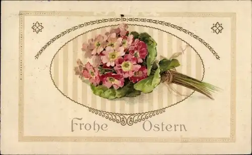 Präge Ak Glückwunsch Ostern, Blumenstrauß