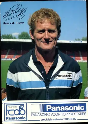 Autogrammkarte Fußballtrainer Hans v.d. Pluym