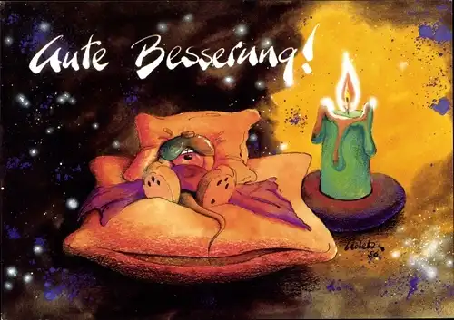 Ak Diddl die Springmaus, Gute Besserung, Thomas Goletz