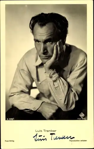 Ak Schauspieler und Bergsteiger Luis Trenker, Portrait, Ross Verlag A 3399/1, UfA