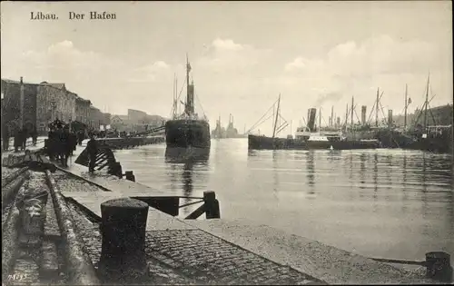 Ak Liepaja Libau Lettland, Hafen, Dampfer