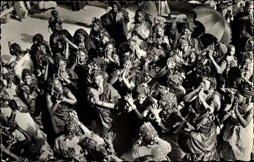 Ak Mauretanien, afrikanische Frauen beim tanzen