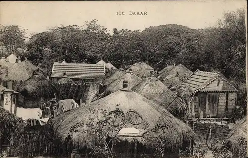 Ak Dakar Senegal, Teilansicht vom Dorf