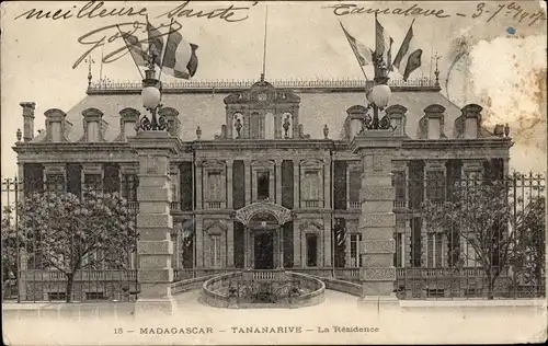 Ak Antananarivo Tananarive Madagaskar, Residenz