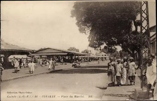Ak Conakry Konakry Guinea, Marktplatz
