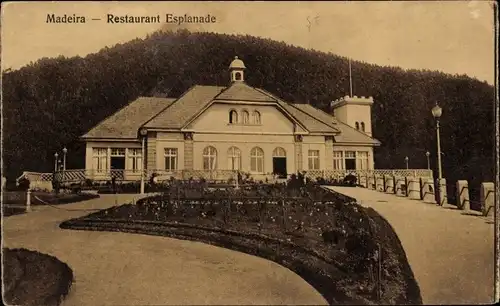 Ak Madeira Portugal, Blick aufs Restaurant Esplanade