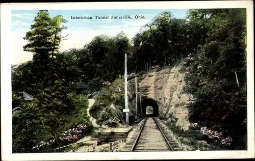 Ak Zanesville Ohio USA, Überlandtunnel