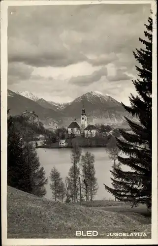 Ak Bled Veldes Slowenien, Teilansicht