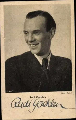 Ak Schauspieler Rudi Godden, Portrait, Autogramm