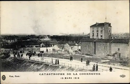 Ak La Courneuve Seine Saint Denis, Catastrophe de 15 Mars 1918, explosion de l'usine de grenades