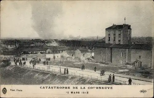 Ak La Courneuve Seine Saint Denis, Catastrophe 1918