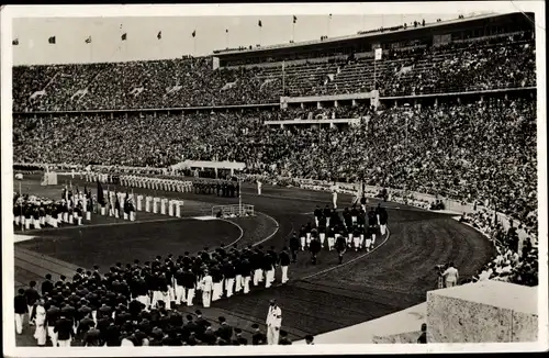 Ak Berlin Charlottenburg Westend, Reichssportfeld, Olympiastadion, Eröffnung 01.08.36