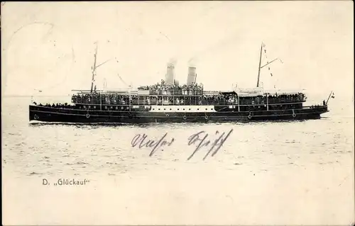 Ak Seebäderdampfer Glückauf, Norddeutscher Lloyd Bremen