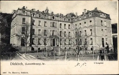 Ak Diekirch Luxemburg, Krankenhaus