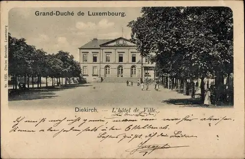 Ak Diekirch Luxemburg, Rathaus