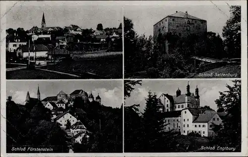 Ak Tittling im Dreiburgenland Niederbayern, Schloss Fürstenstein, Englburg, Saltenburg