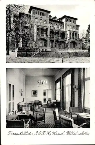 Ak Bad Wilhelmshöhe Kassel in Hessen, Kuranstalt der BBKK, Innenansicht