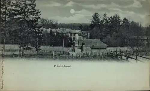 Mondschein Ak Friedrichsruh Aumühle im Herzogtum Lauenburg, Schloss