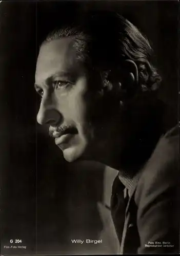 Ak Schauspieler Willy Birgel, Portrait, Profil, Film Foto Verlag G 204