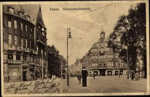 Ak Rüttenscheid Essen im Ruhrgebiet, Rüttenscheider Straße