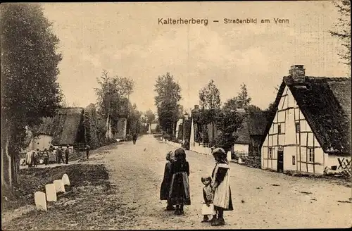 Ak Kaltenherberg Burscheid in Nordrhein Westfalen, Straßenbild am Venn