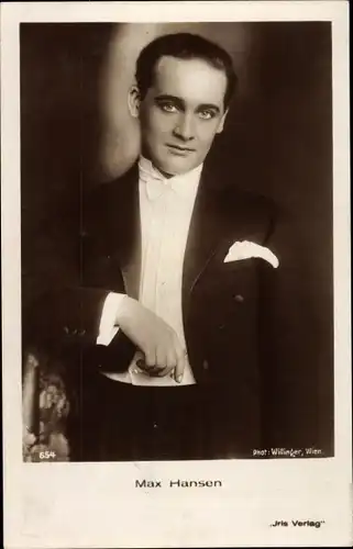 Ak Schauspieler Max Hansen, Portrait