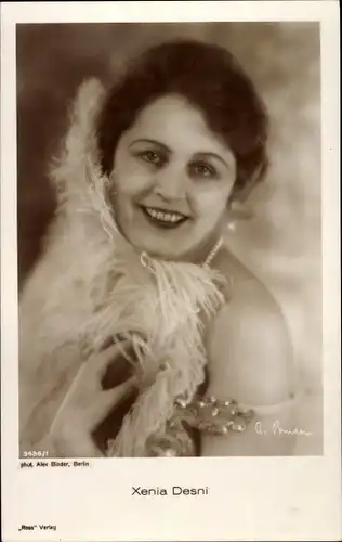 Ak Schauspielerin Xenia Desni, Portrait, Ross Verlag 3436/1