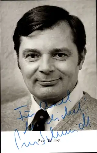 Ak Schauspieler Peer Schmidt, Portrait, Autogramm