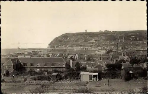 Ak Fecamp Seine Maritime, Vue vers l'entree du Port