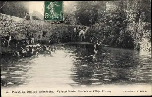 Ak Villers-Cotterêts Aisne, Foret, Menier-Crew, Dorf Ormoy