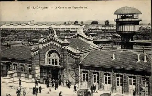 Ak Laon Aisne, Bahnhof