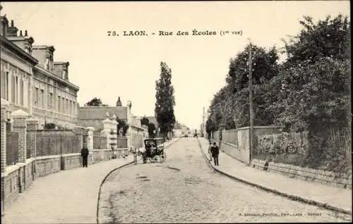 Ak Laon Aisne, Rue des Ecoles