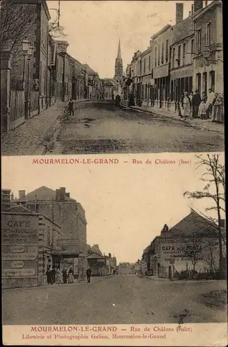 Ak Mourmelon le Grand Marne, Rue de Chalons