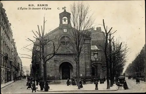 Ak Paris XVI Passy, Kirche St-Honore d’Eylan