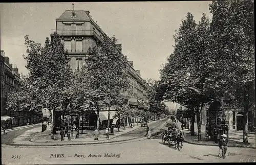 Ak Paris XVI Passy, Avenue Malakoff
