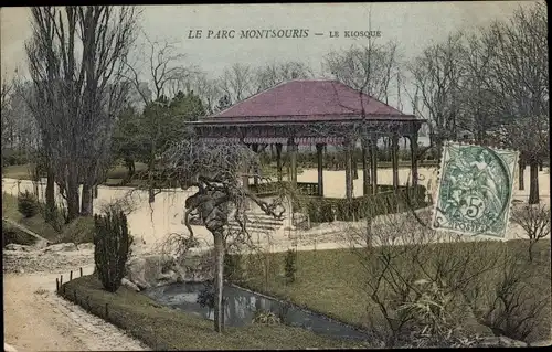 Ak Paris XIV, Parc Montsouris, Kiosk