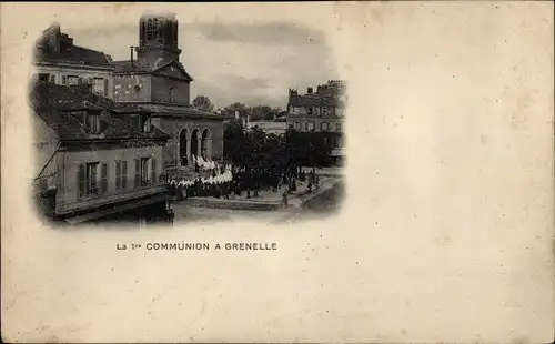 Ak Paris XV, Grenelle, Kirche, Erstkommunion
