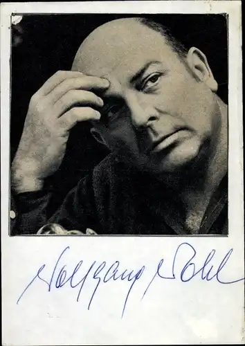 Foto Schauspieler Wolfgang Wahl, Portrait, Autogramm