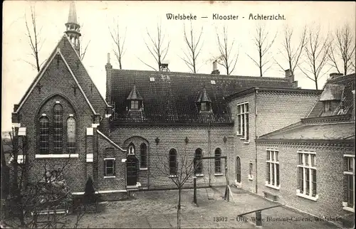 Ak Wielsbeke Westflandern, Kloster, Rückansicht