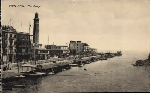 Ak Port Said Ägypten, The Quay