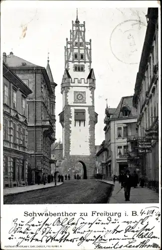 Ak Freiburg im Breisgau, Schwabentor