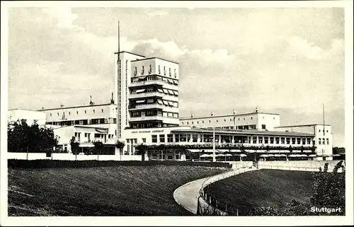 Ak Stuttgart in Baden Württemberg, Höhenrestaurant Schönblick, Bauhaus