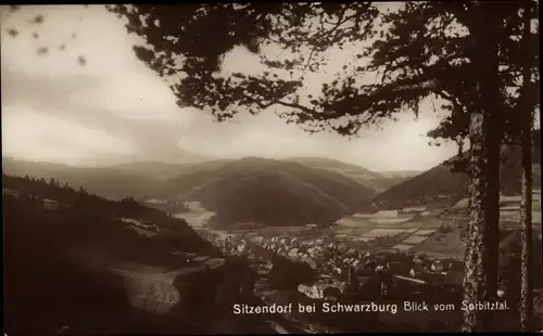 Ak Sitzendorf in Thüringen, Panorama vom Sorbitztal