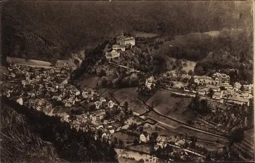 Ak Schwarzburg in Thüringen, Blick vom Trippstein