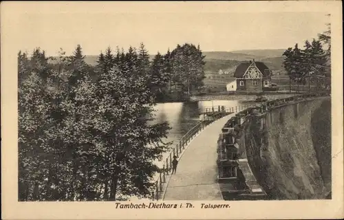 Ak Tambach Dietharz in Thüringen, Talsperre