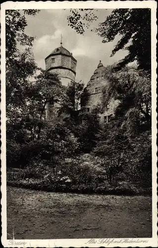 Ak Gießen an der Lahn Hessen, altes Schloss