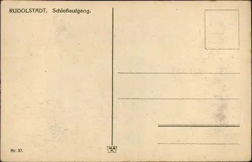 Ak Rudolstadt in Thüringen, Schlossaufgang