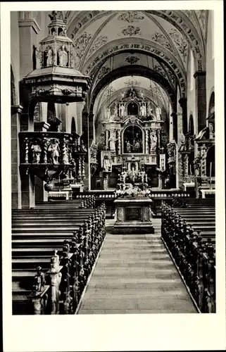 Ak Steinfeld Kall in der Eifel, Salvatorianer-Kolleg Kloster, alte Abteikirche