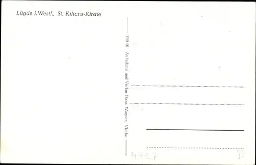 Ak Lügde im Weserbergland, St. Kilians-Kirche